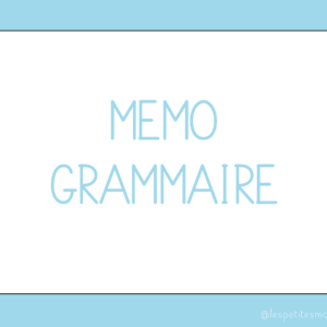 Mémo cycle 2 - Grammaire
