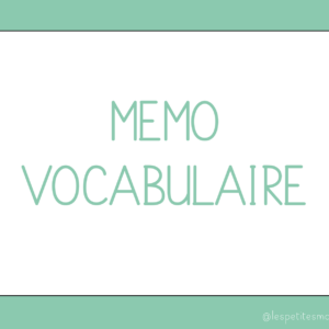 Mémo cycle 2 - Vocabulaire